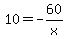 10=-60%2Fx