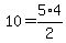 10=5%2A4%2F2