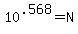 10%5E.568+=+N