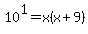 10%5E1+=+x%28x%2B9%29