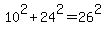 10%5E2%2B24%5E2=26%5E2