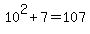 10%5E2%2B7=107