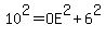 10%5E2=OE%5E2%2B6%5E2