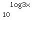 10%5Elog%283x%29