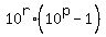 10%5Er%2A%2810%5Ep-1%29