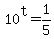 10%5Et+=+1%2F5
