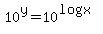 10%5Ey+=+10%5E%28log+x%29