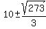 10+%2B-+sqrt%28273%29%2F3
