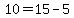 10+=+15-5