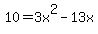 10+=+3x%5E2-13x