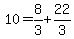 10+=+8%2F3+%2B+22%2F3+