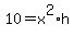 10+=+x%5E2%2Ah