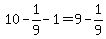 10-1%2F9-1=9-1%2F9