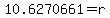 10.6270661=r