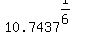 10.7437%5E%281%2F6%29