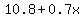 10.8+%2B+0.7x