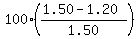 100%28%281.50-1.20%29%2F1.50%29