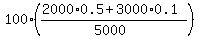 100%28%282000%2A0.5%2B3000%2A0.1%29%2F%285000%29%29