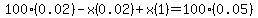 100%280.02%29+-+x%280.02%29+%2B+x%281%29+=+100%280.05%29