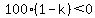 100%281+-+k%29+%3C+0