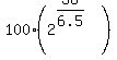 100%282%5E%2836%2F6.5%29%29