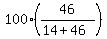 100%2846%2F%2814%2B46%29%29