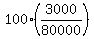 100%2A%283000%2F80000%29