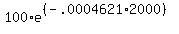 100%2Ae%5E%28%28-.0004621%2A2000%29%29