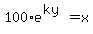100%2Ae%5E%28ky%29=x
