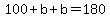100%2Bb%2Bb=180