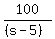 100%2F%28%28s-5%29%29