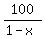 100%2F%281-x%29