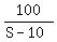 100%2F%28S+-+10%29