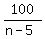 100%2F%28n-5%29