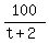 100%2F%28t%2B2%29
