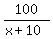 100%2F%28x%2B10%29