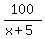 100%2F%28x%2B5%29