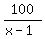 100%2F%28x-1%29