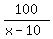100%2F%28x-10%29