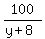 100%2F%28y%2B8%29
