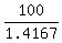 100%2F1.4167