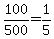 100%2F500=1%2F5