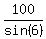 100%2Fsin%286%29