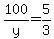 100%2Fy+=+5%2F3