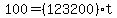 100+=+%28123200%29t