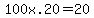 100+x+.20+=+20