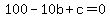 100-10b%2Bc=0