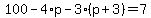 100-4%2Ap-3%28p%2B3%29=7