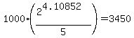 1000%28%282%5E4.10852%29%2F5%29=3450