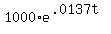 1000%2Ae%5E%28.0137t%29+